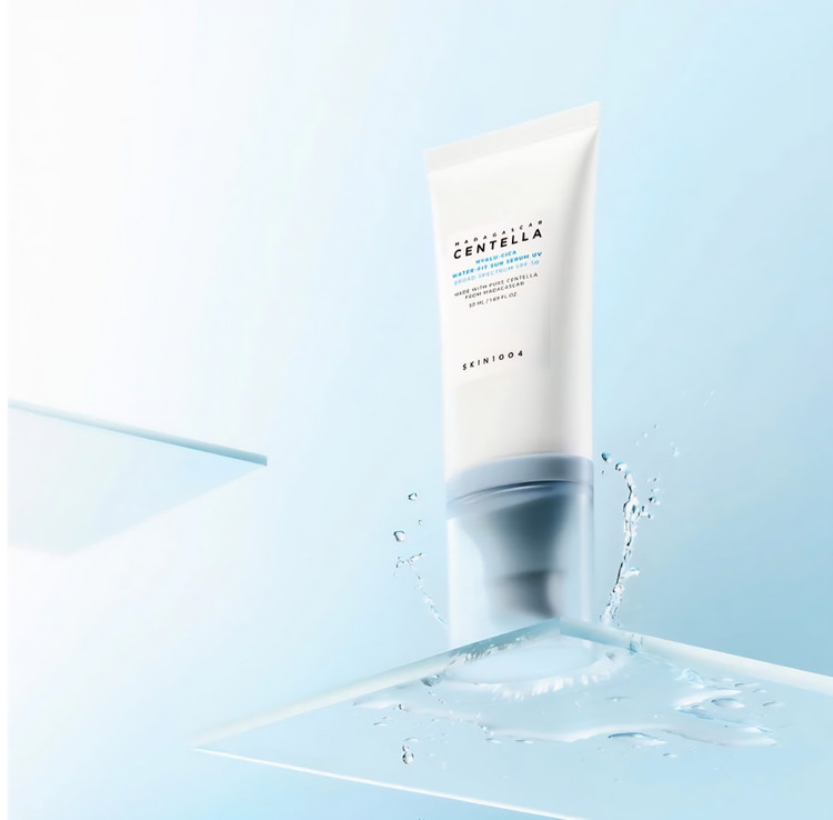 خرید کرم ضد آفتاب سنتلا برند اسکین 1004 اصل کره بی رنگ با SPF 50