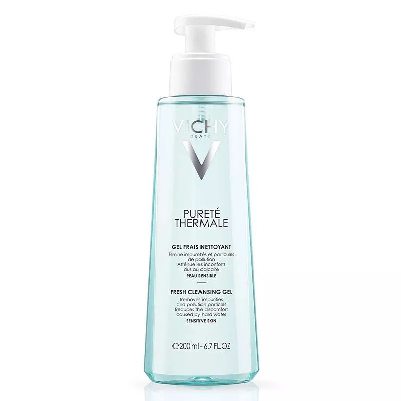 ژل شستشوی صورت ویشی Pureté Thermale Fresh Cleansing Gel ۲۰0ml؛ پاک کننده ملایم پوست حساس، حاوی آب آتشفشانی