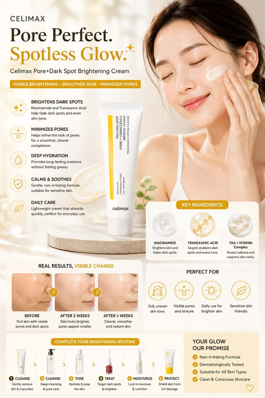 خرید کرم روشن کننده سلیمکس 35ml | Celimax Pore+Dark Spot ضد لک
