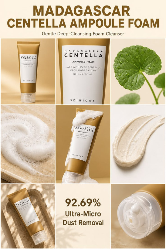 فوم شوینده آمپولی سنتلا SKIN1004 مدل Madagascar Centella Ampoule Foam