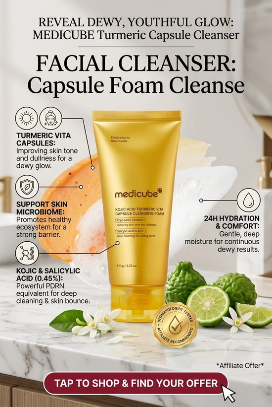 شوینده زردچوبه و کوجیک اسید مدیکیوب | Medicube Kojic Acid Turmeric Vita Capsule Foam Cleanser