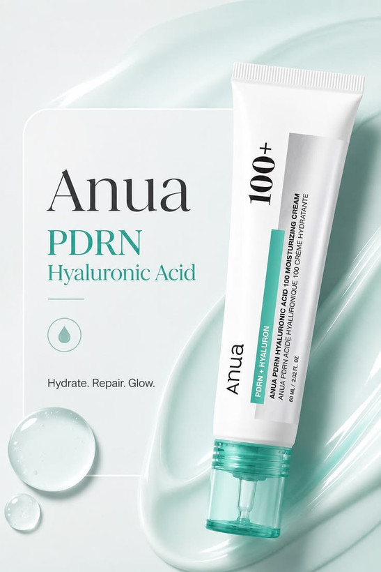 کرم PDRN هیالورونیک اسید 100 آنوا 60ml| ANUA PDRN Hyaluronic Acid 100 Moisturizing Cream